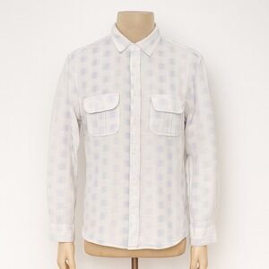 Carbon2Cobalt Shirt Button Up Blue Plaid Checkered‎ Cotton Casual Mens Size XL